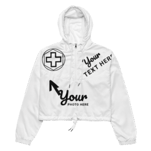 Custom All-Over Print Women's Cropped Windbreaker