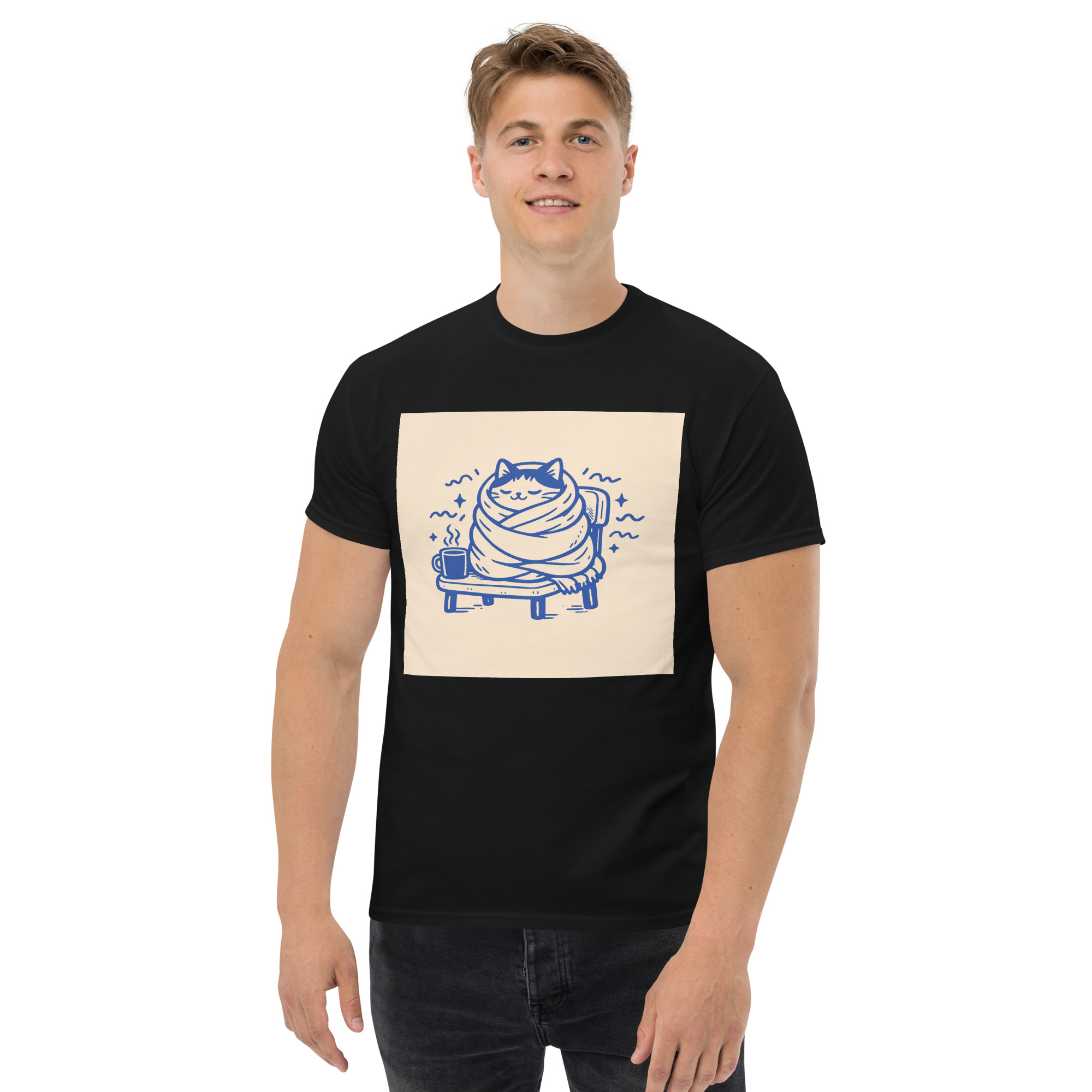 Cozy Purrito Cat (Pre-Made T-Shirt Design)