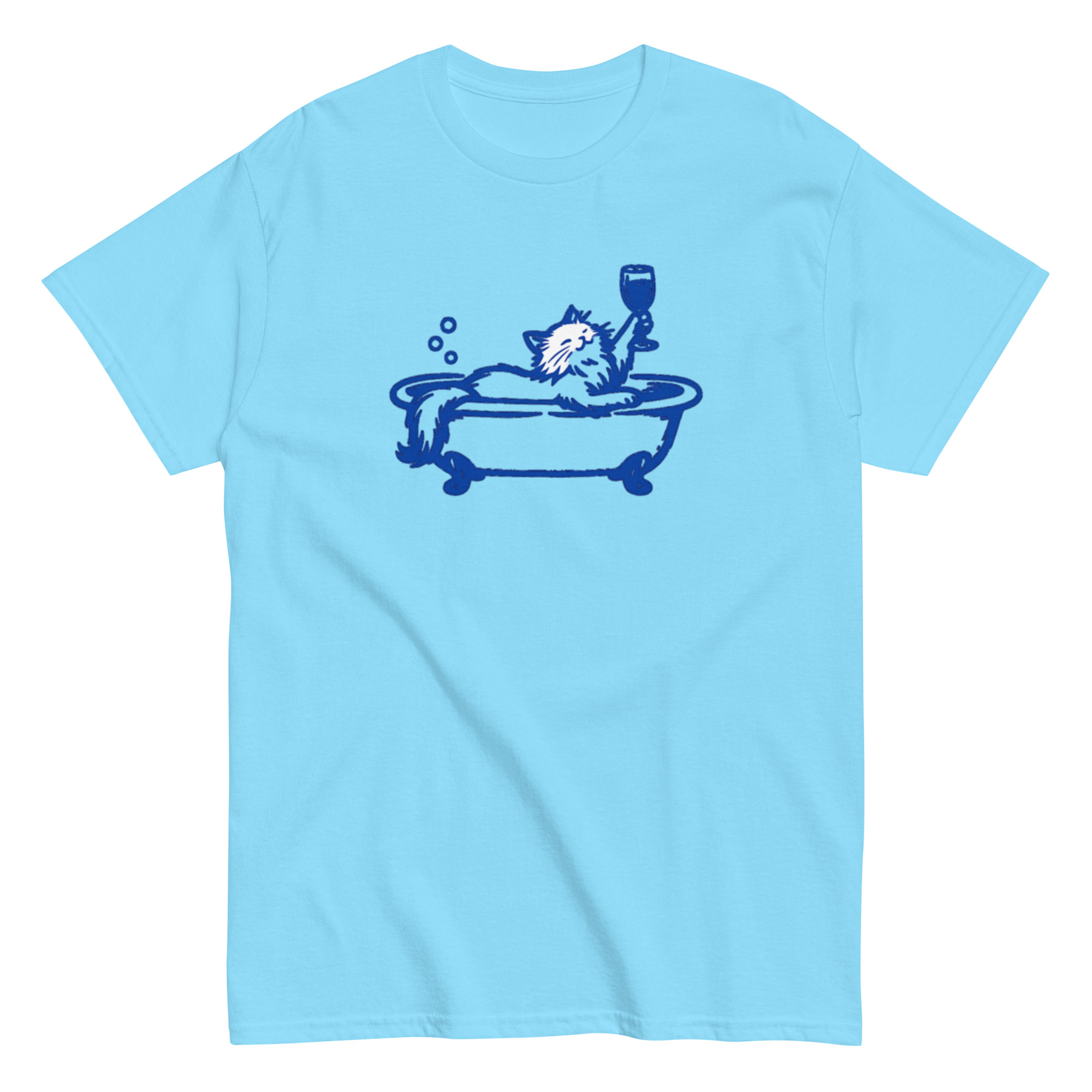 Cat in a Bathtub with a wine glass (Pre-Made T-Shirt Design) - Image 23