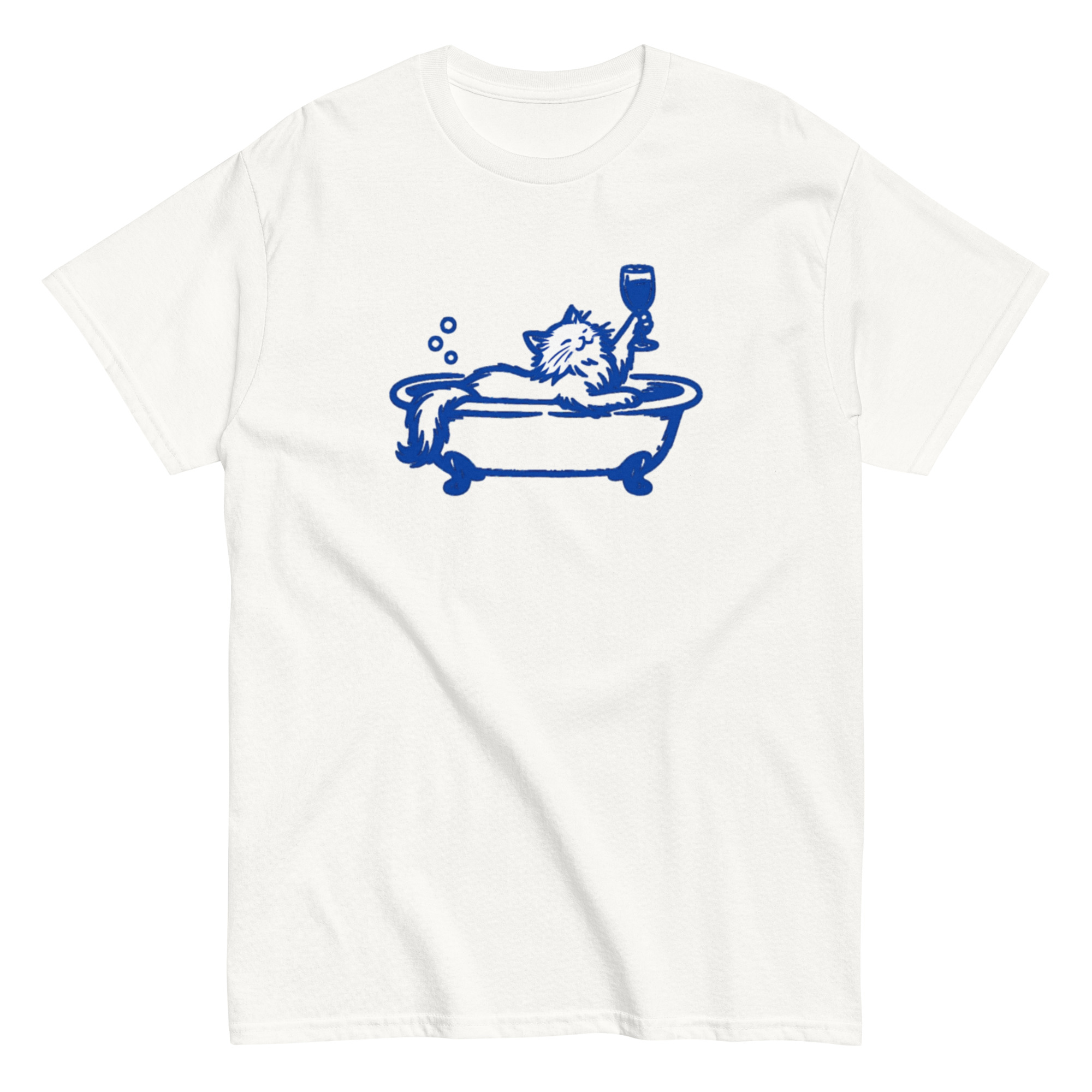 Cat in a Bathtub with a wine glass (Pre-Made T-Shirt Design) - Image 25